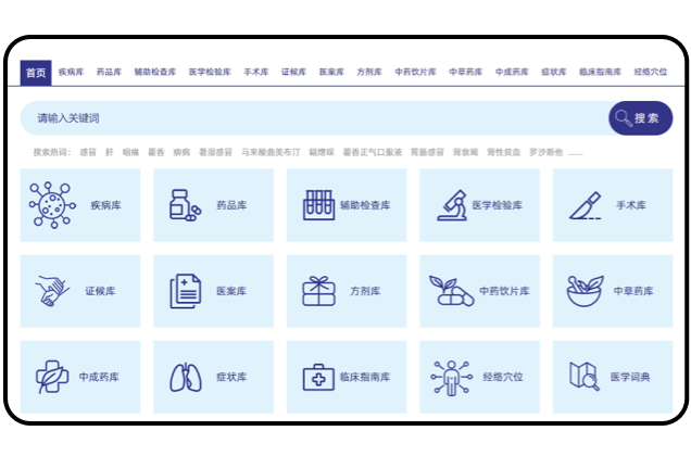 全面涵盖中西医学文献，提供丰富的医学信息。